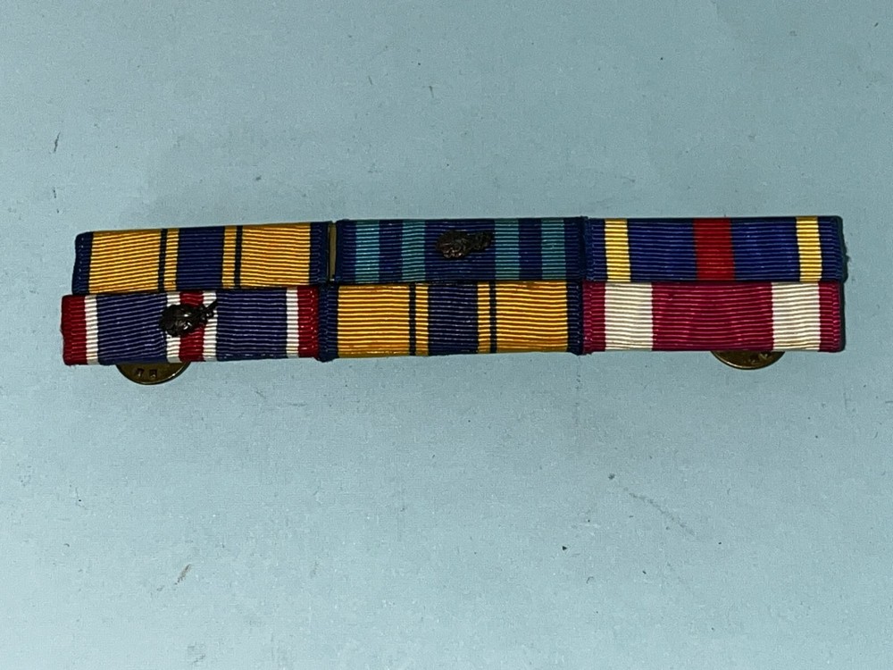 Vintage USAF Ribbon Bar Outstanding Unit Training Longevity Service Oak Leaf