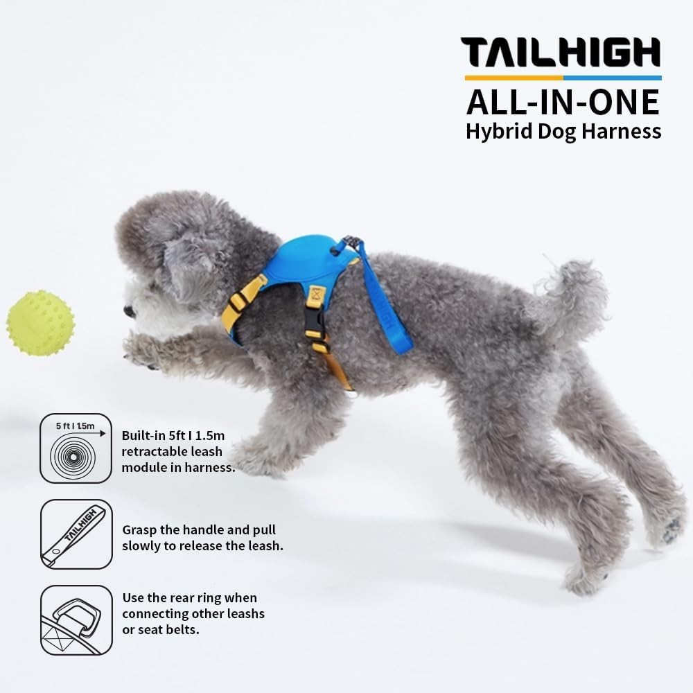 Tailhigh GingkoBlue Hybrid Dog Harness