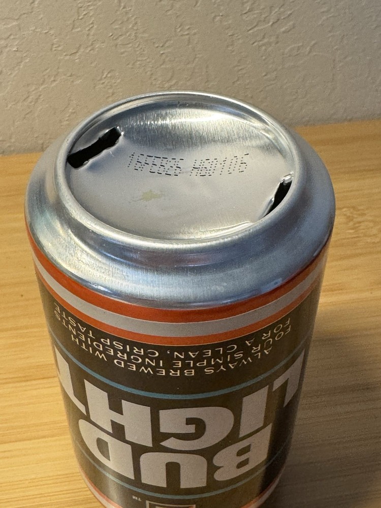 2025 Texas Tech Bud Light - limited edition empty Beer Can - Bottom Opened