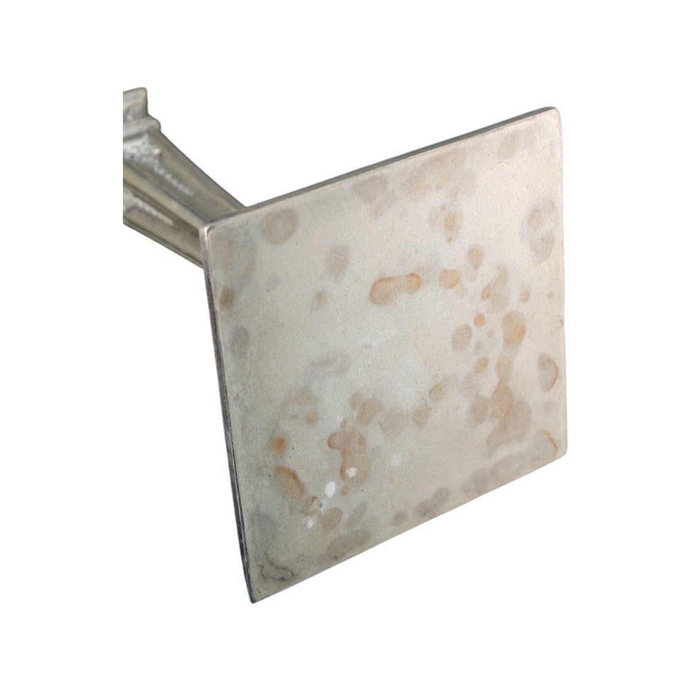 Empire Style Silver Metal Candle Holder