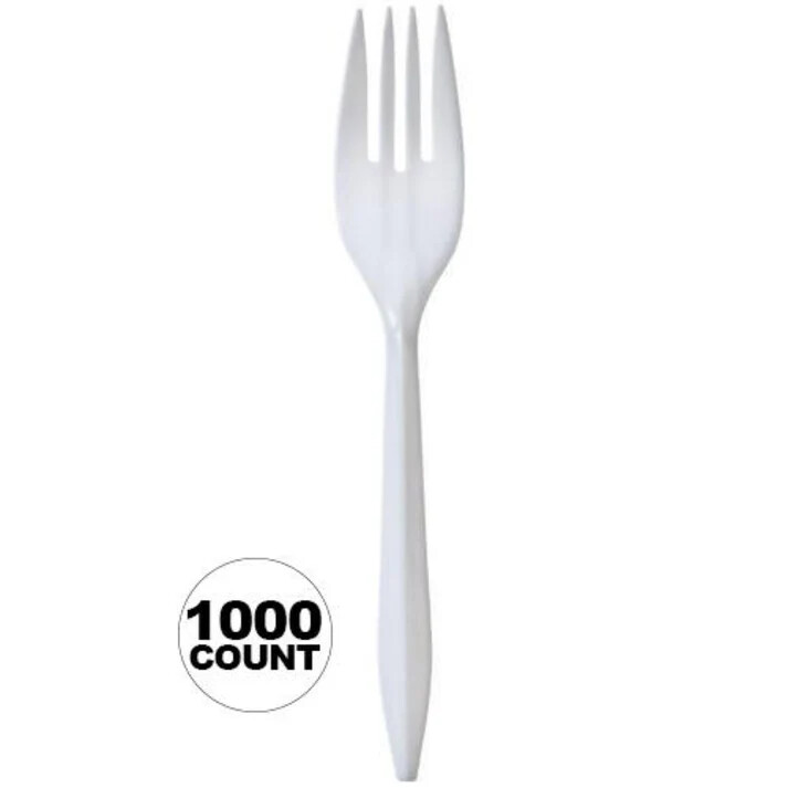 Bulk Disposable Plastic White Single Use Forks For Restaurants,Delis,Event,Party