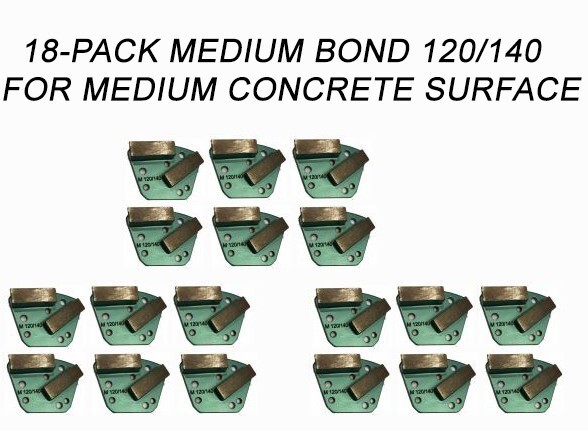 18-pack! Diamond Grinding Discs For Bolt-on Grinder Medium Surface  120/140 Grit