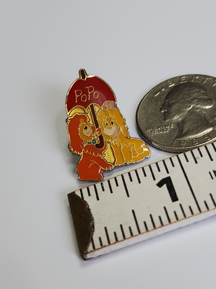PoPo Dogs & Red Umbrella Lapel Pin