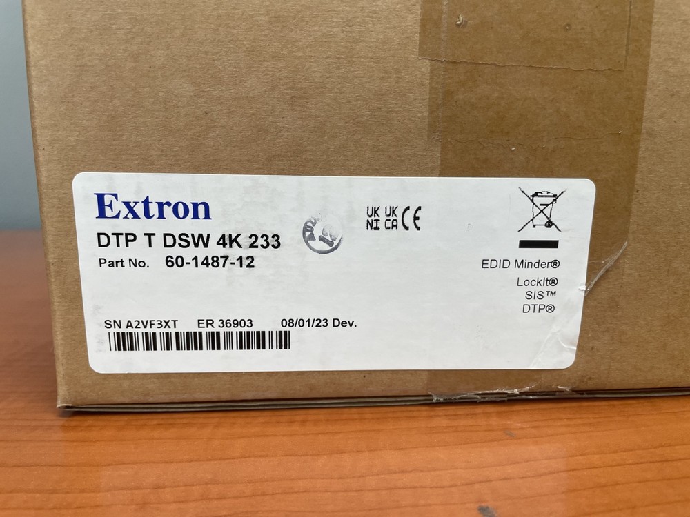 Extron DTP T DSW 4K 233 Three Input Multi-Format Switcher w/ DTP 60-1487-12
