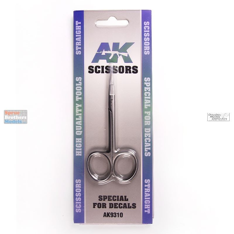 AKI009310 AK Interactive Straight Tip Scissors (for Decals)