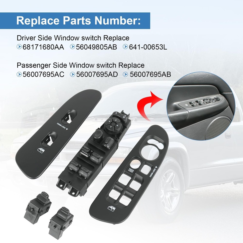 RUIANOMG Power Window Switch and Bezel Replacement