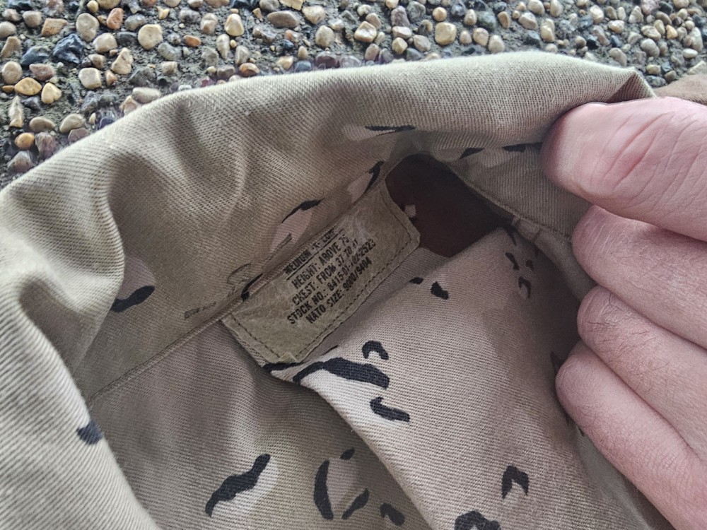 Desert Storm Era USGI Chocolate Chip Desert Pattern Combat Shirt Medium Long