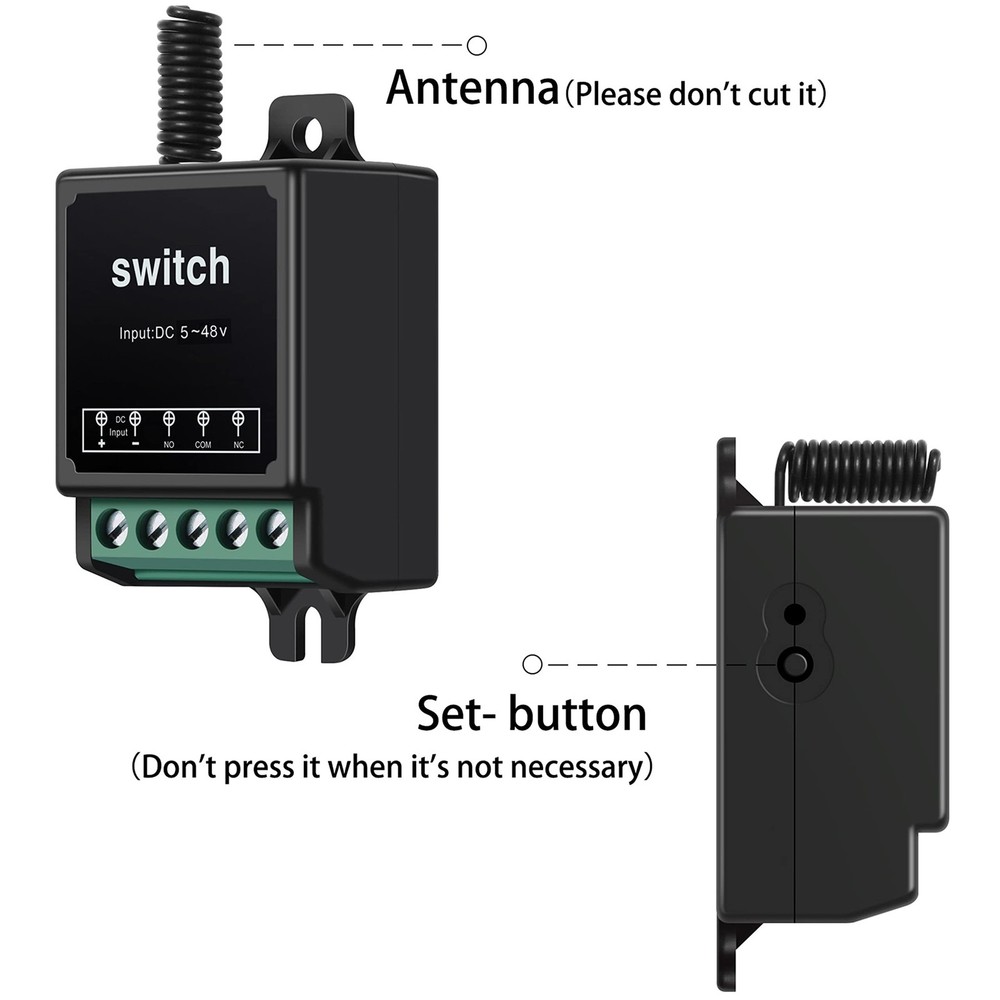 12V Remote Control Switch Mini Wireless Remote Switch Dry Contact Remote Cont...
