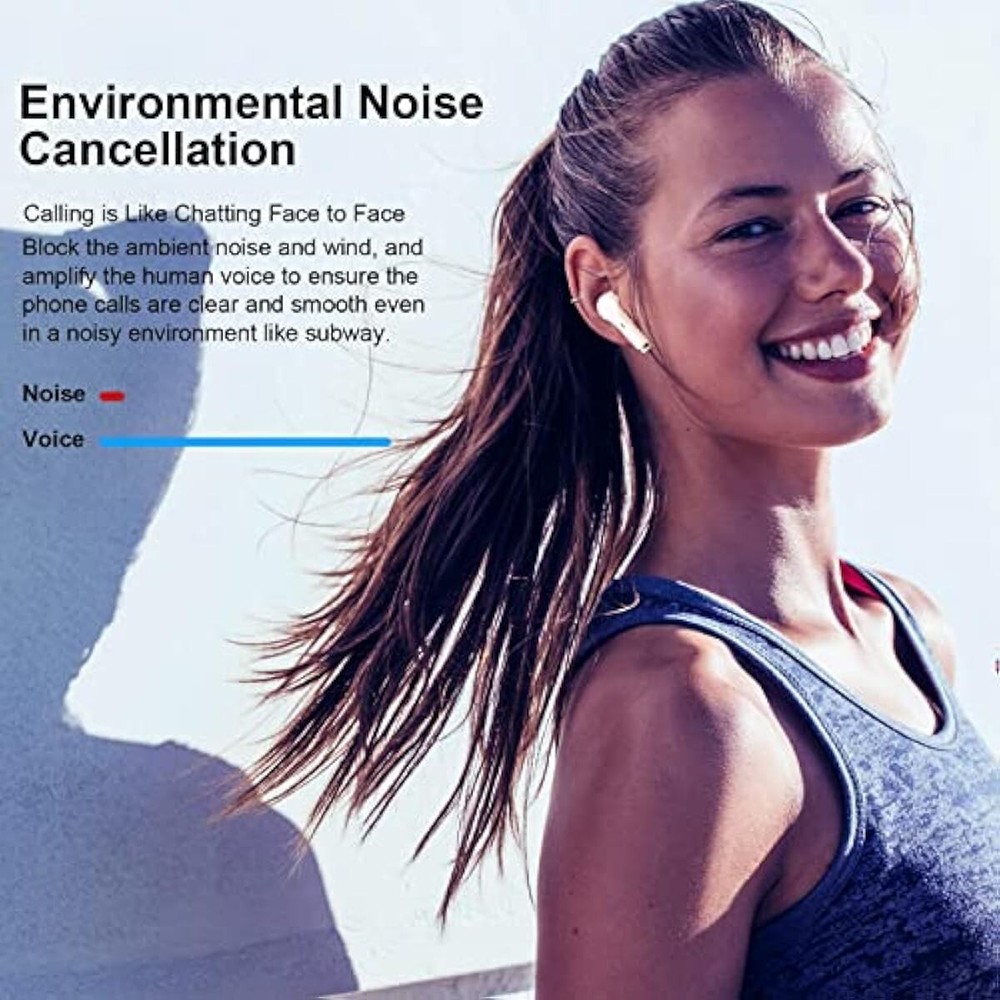 TWS Bluetooth Earbuds Waterproof Bluetooth 5.1 Headset Noise Cancelling Wireless