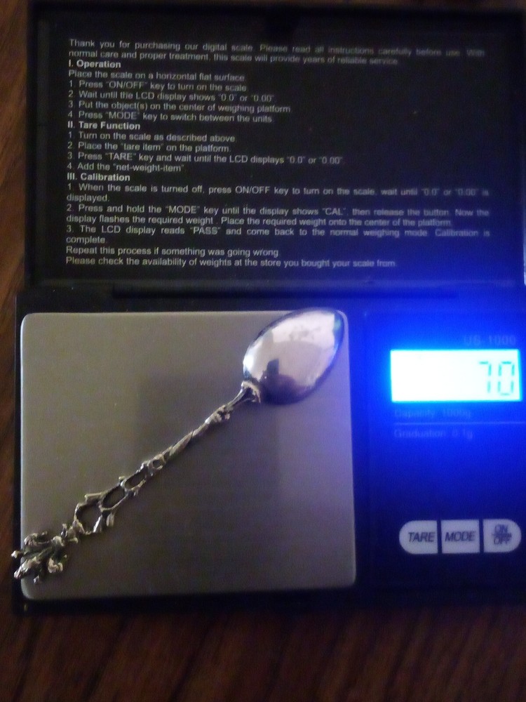 Vintage German 80% Silver Collector Spoon (7g)