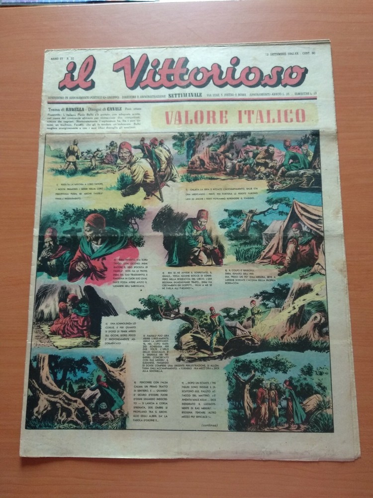 IL VITTORIOSO N.37 Year VI 1942 Ed. original AVE