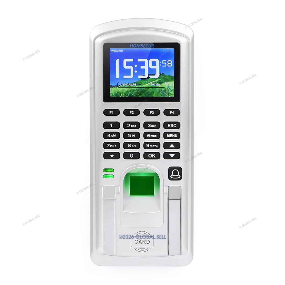 HOMSECUR Support Remote Access WiFi Time Clock & Access Control +50 RFID Cards