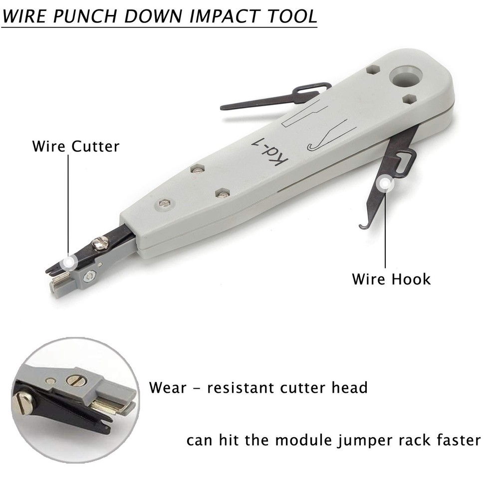 Network Tool Kit Professional Coax Crimper Tool Kit Coaxial Compression Strip...