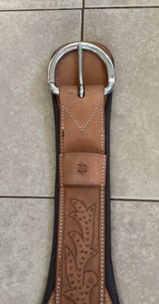 Never Used 36” Tooled Leather Roping Cinch