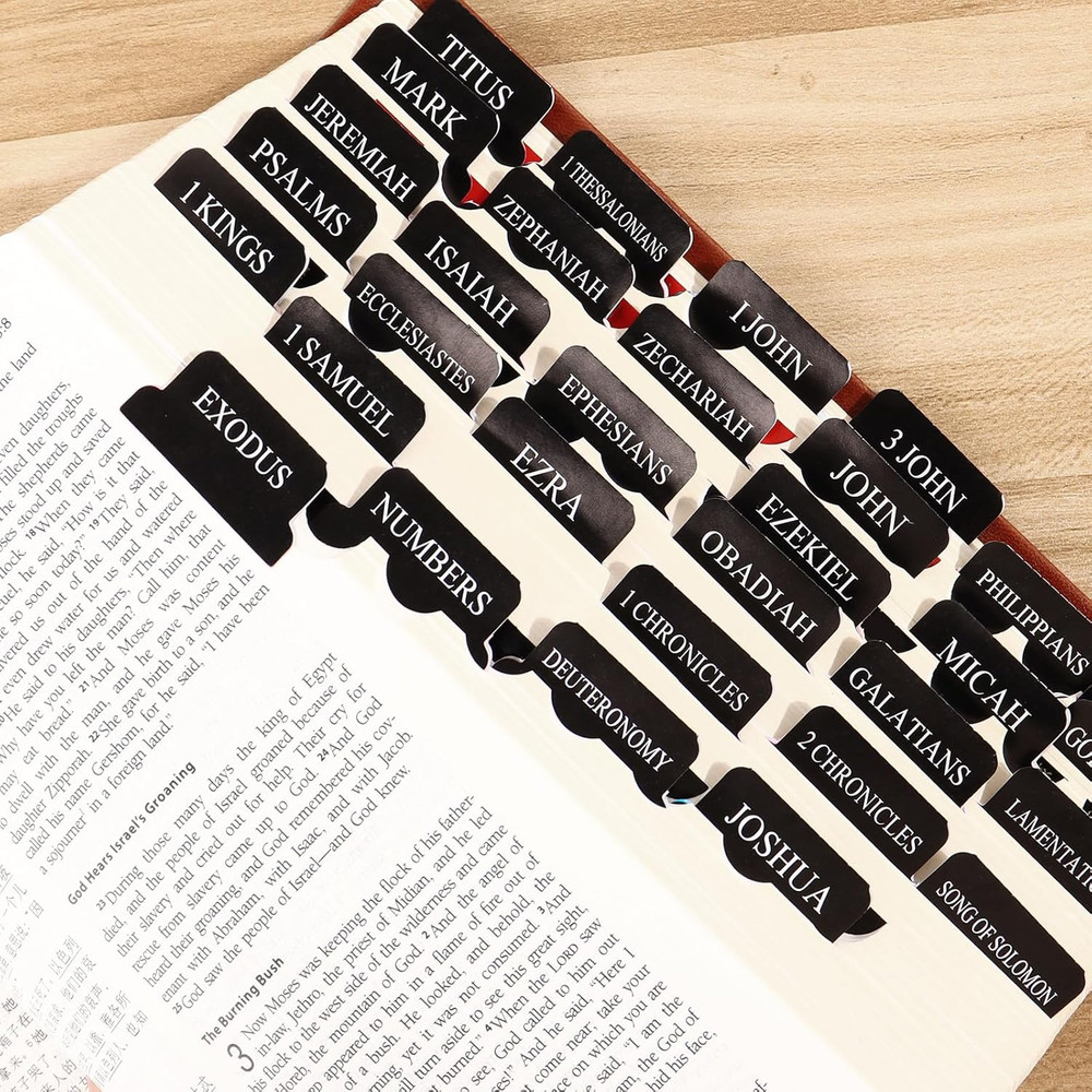 Bible Tabs for Men, 90 Pieces Large Print Small Bible Bookmarks Index Tabs Study