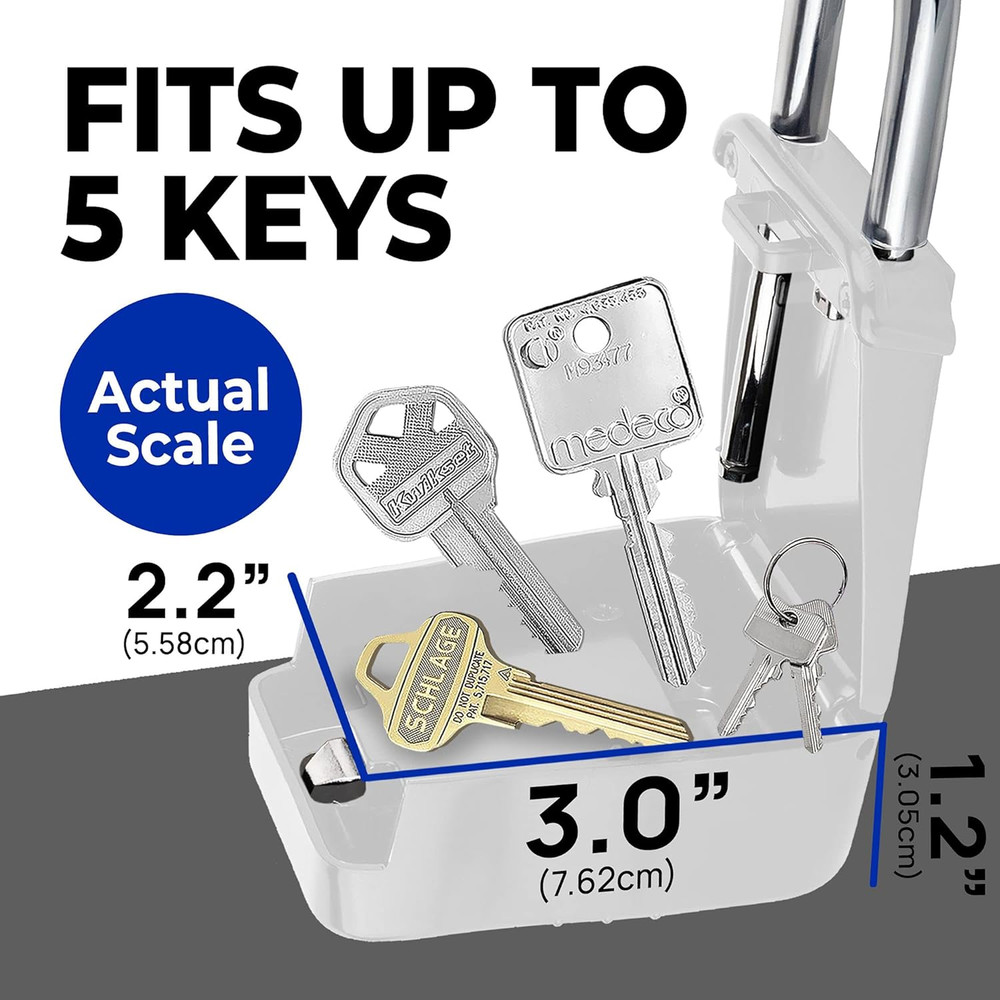 1500 Key Lock Box with Code - 6 Pack, Secure Outdoor Key Storage Solution