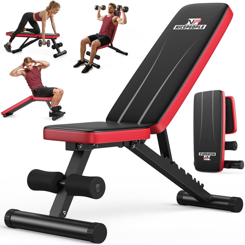 NICEPEOPLE Basic Weight Bench for Home Gym, 8 Backrests Adjustable ... Fast Ship