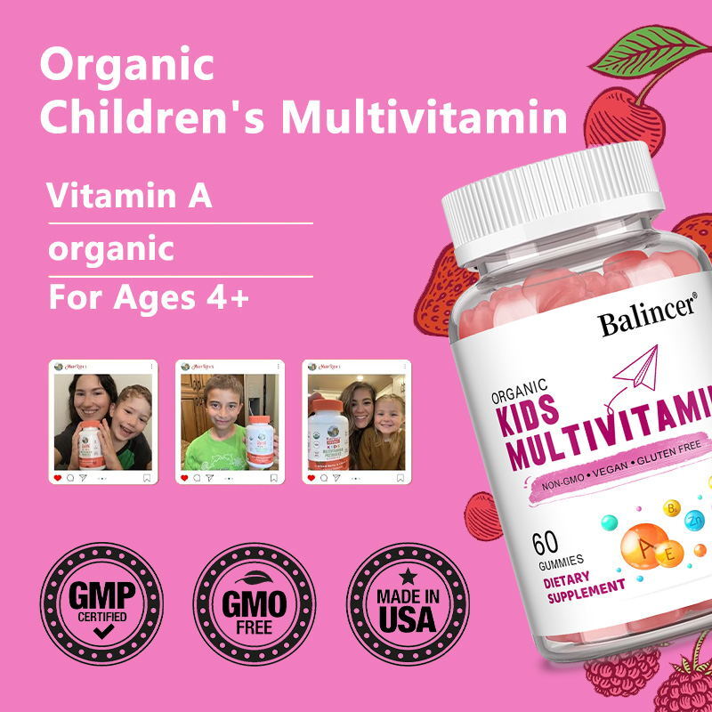 Kids Multivitamin Supplement,Support height,Bone Joint Support Immune 60 Gummies