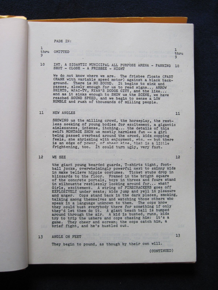 ORIGINAL SCRIPT A STAR IS BORN by JOAN DIDION, JOHN GREGORY DUNNE, FRANK PIERSON