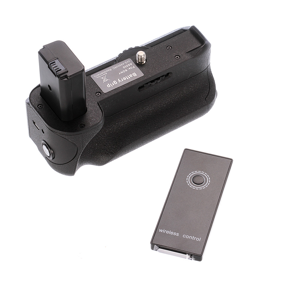 Pro Vertical Power Battery Grip 2.4G w/ Remote Controller For Sony A6500 Camera