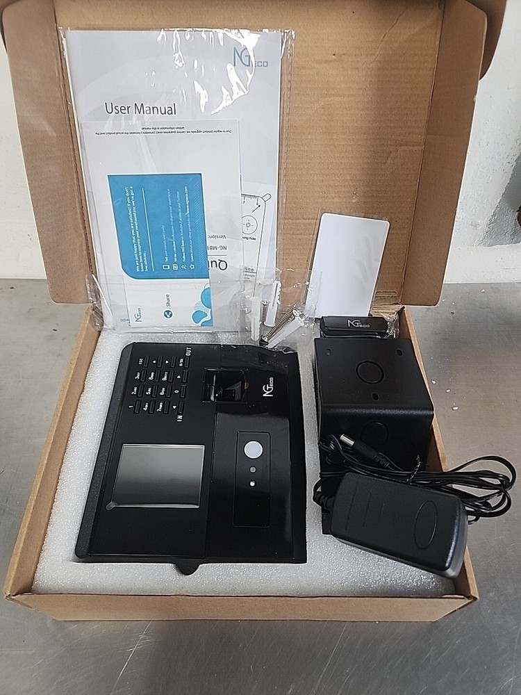 NGTeco Face Recognition, Fingerprint, RFID, and PIN Automatic Timeclock Work MB1