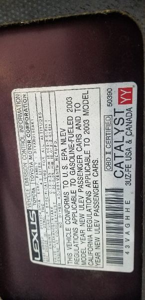 2003 LEXUS GS430 PASSENGER SIDE FRONT DOOR LOCK ACTUATOR ASSEMBLY