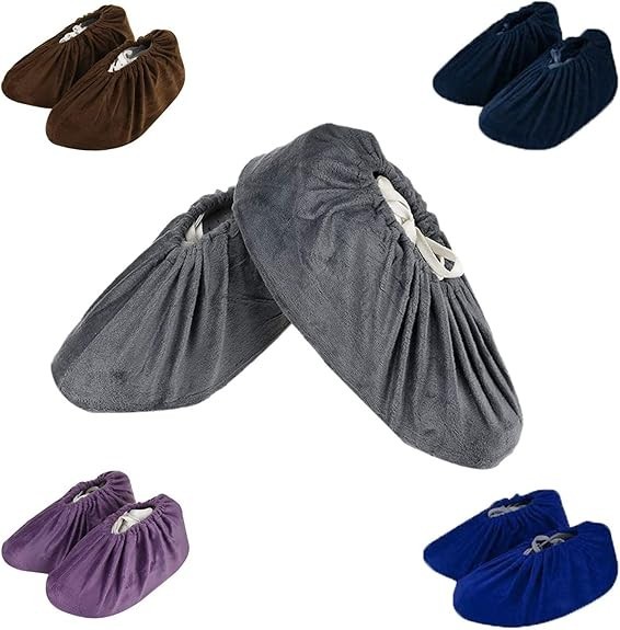 Washable Reusable Shoe Boot Covers - 5 Pairs, Extra Large