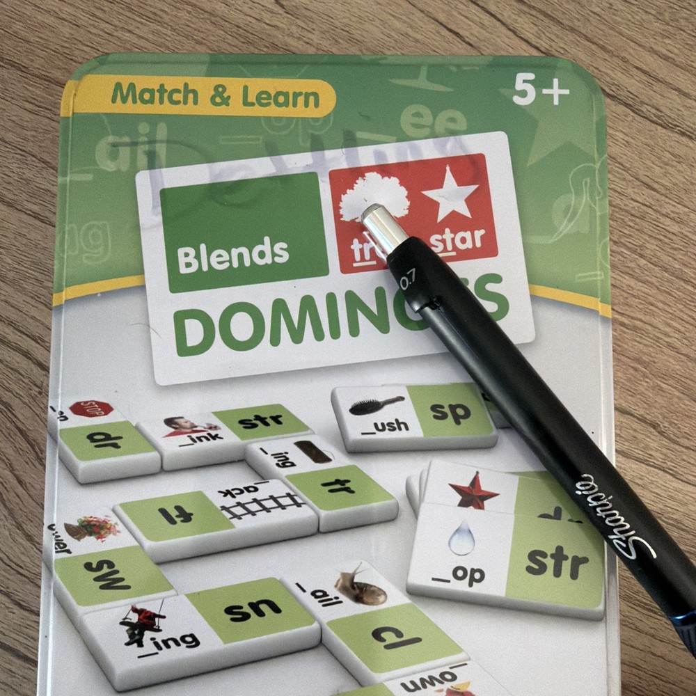 Blends Dominoes Phonics Blending Junior Learning 5+ Multi-Player 28 Pieces