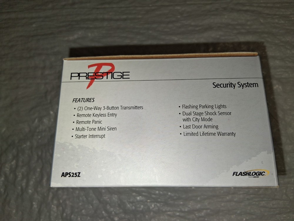 Prestige APS25Z Car Alarm System
