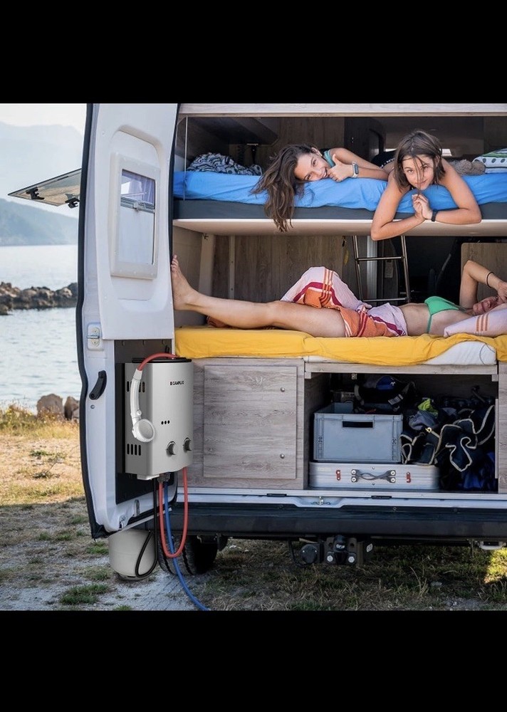 Camplux 5L 1.32 GPM Outdoor Portable Tankless Water Heater Camping AY132G Gray