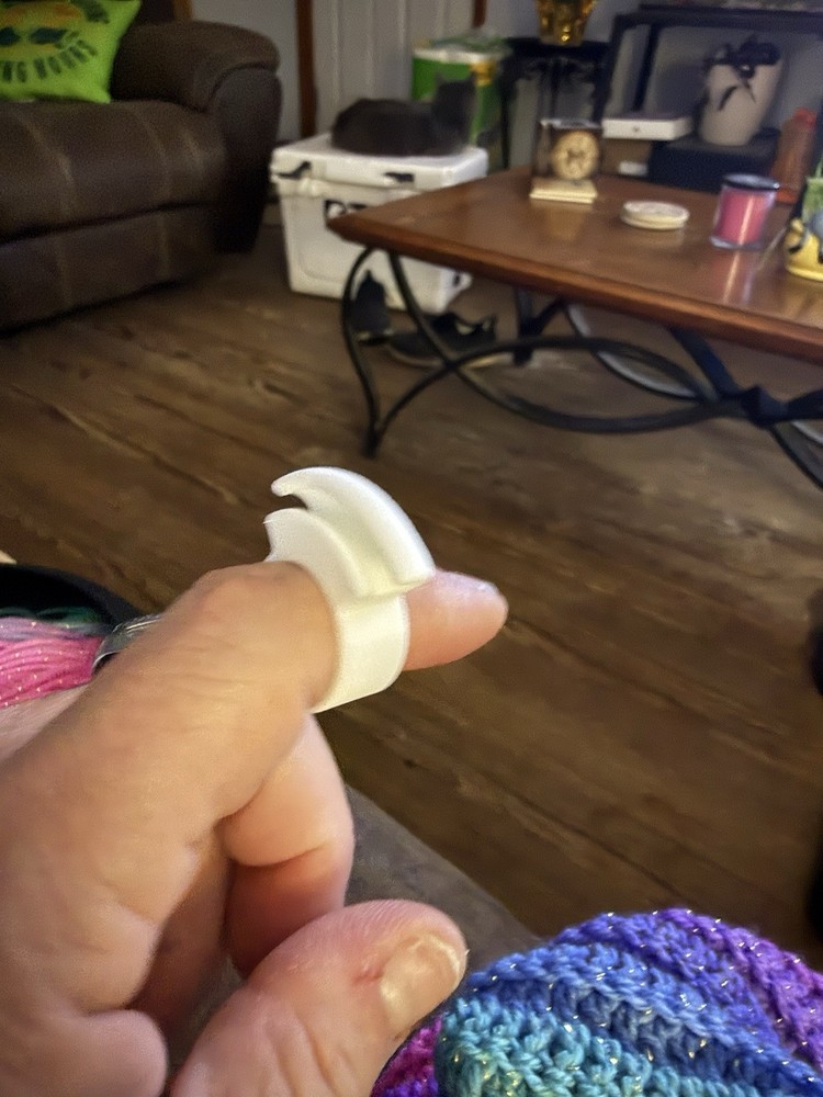 White Tension ring for crocheting