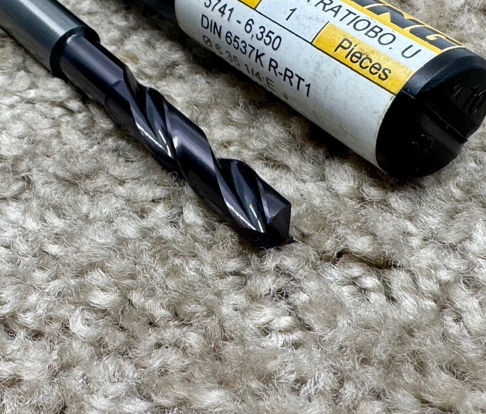 GUHRING HIGH PERFORMANCE SOLID CARBIDE DRILL - 1/4" - nano-A coating