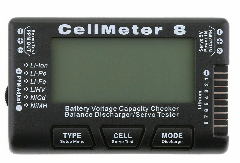 CellMeter 8 8 Multifunctional Digital Power Servo Tester 2S-8S