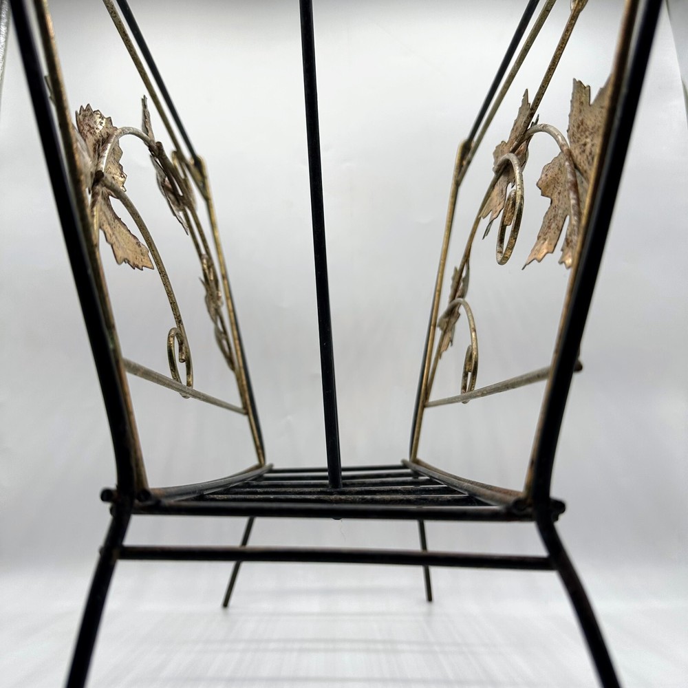 VTG MCM Metal Magazine Rack