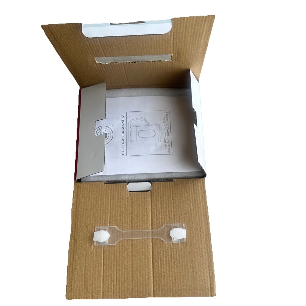 Chef's Counter 1.7 Digital Electric White Kettle 360 Rotation Base