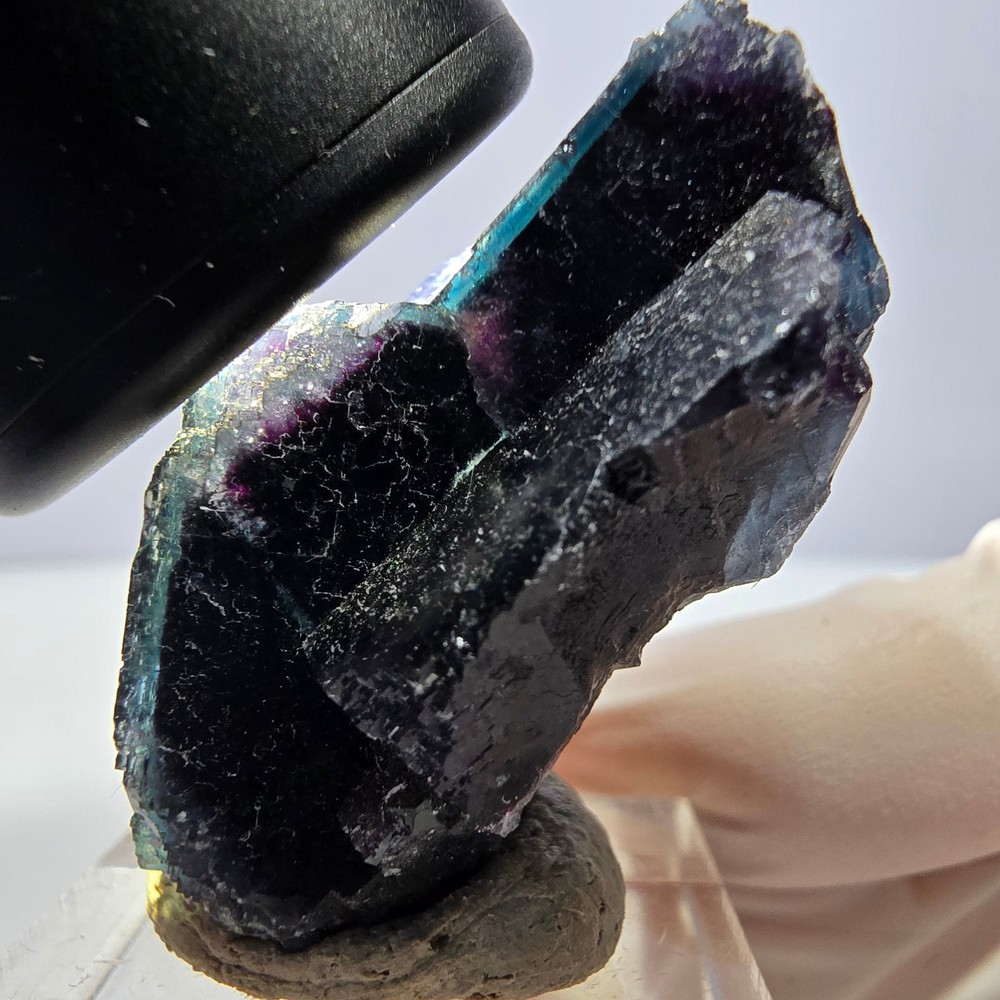 Phantom Fluorite Cube Specimen, purple green Okorusu, Namibia 40*33*21mm