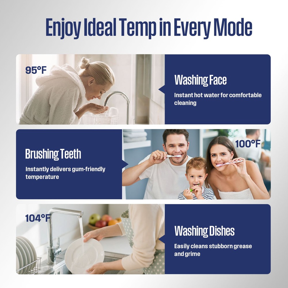 1.5 Gallon Electric Mini Tank Hot Water Heater 1440W Compact Storage Tank Heater