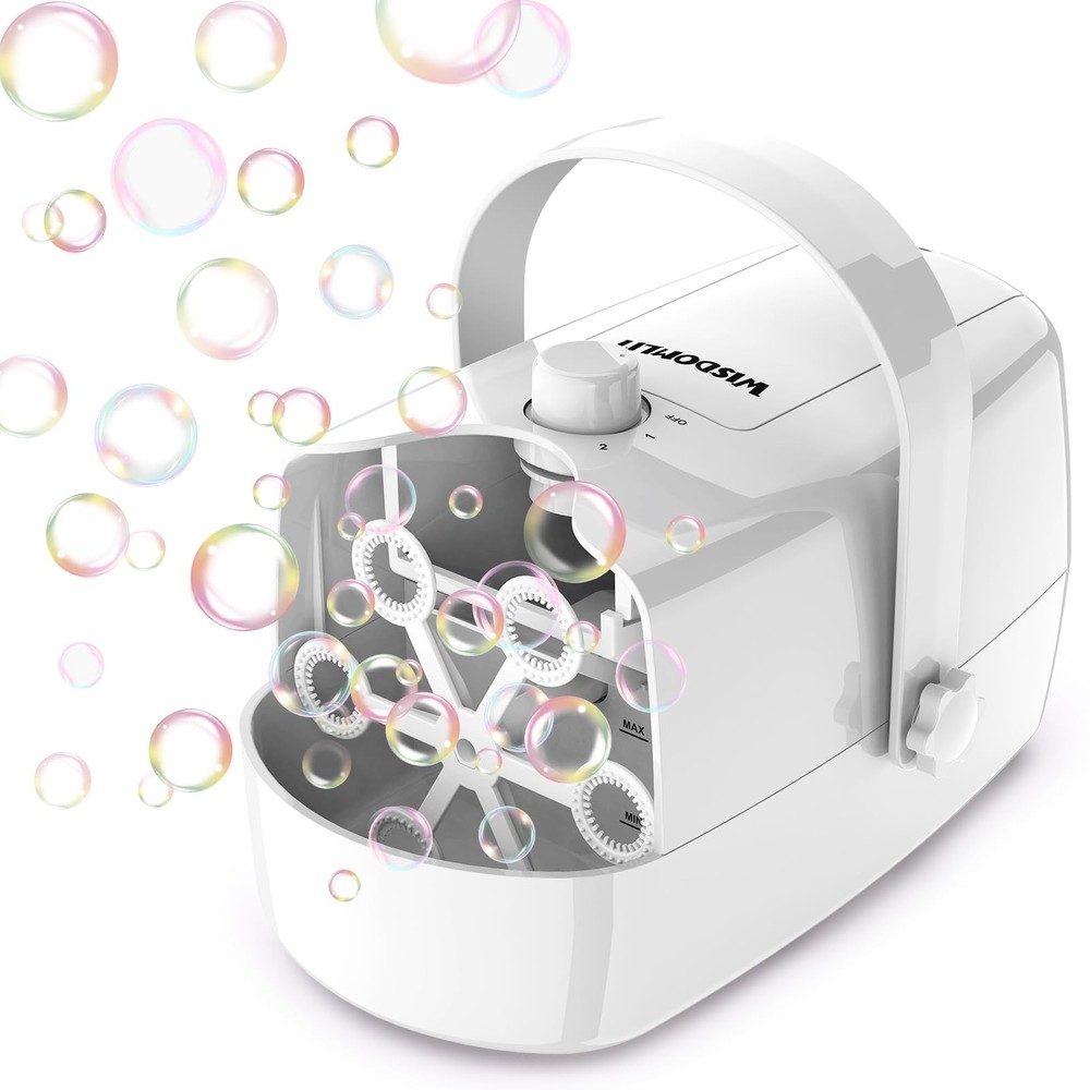 Wisdomlit Bubble Machine, 3-in-1 Maker, Blower Small, White
