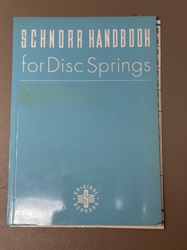 Schnorr Disc Spring Handbook 1981 Edition Schnorr-Neise