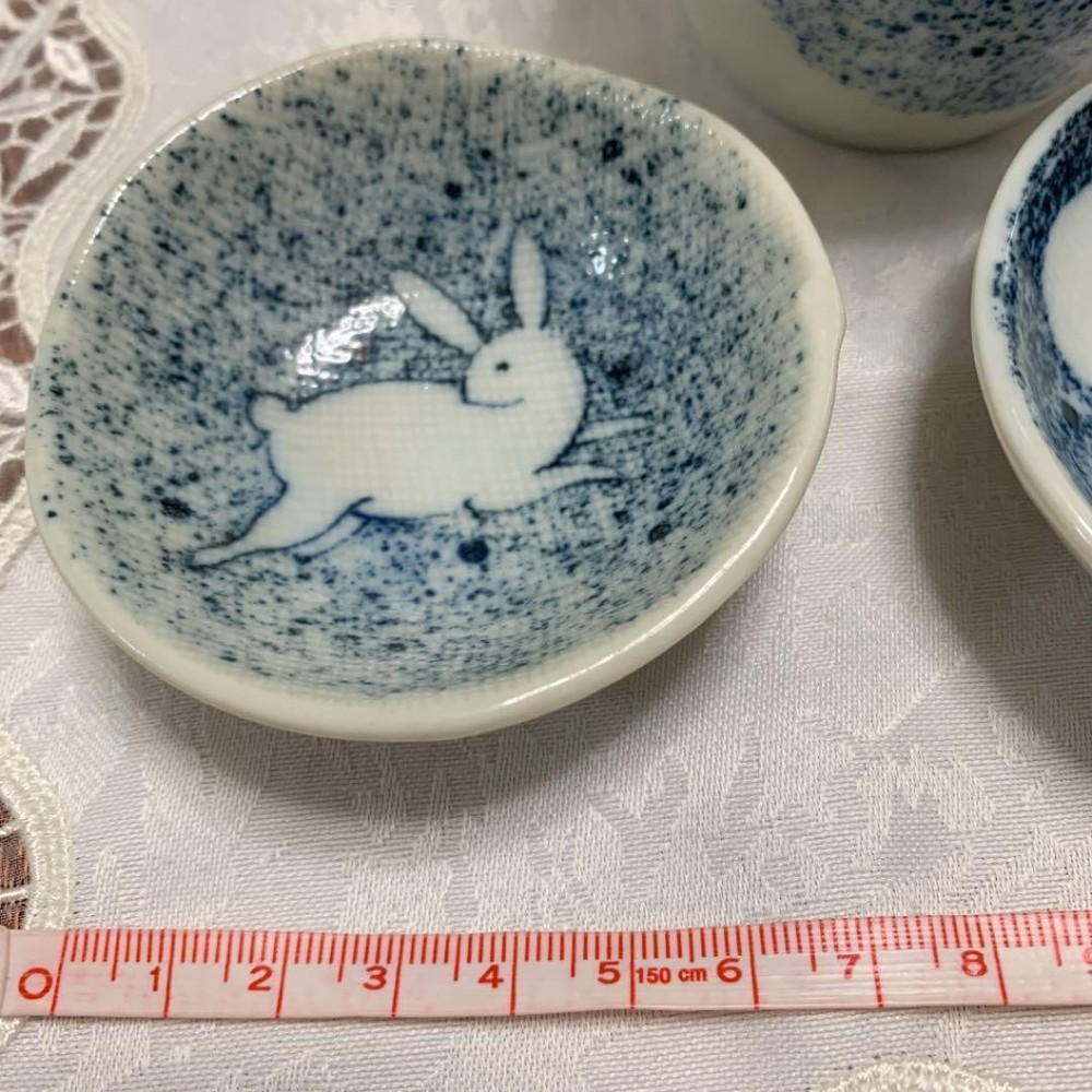 Sake vessel & choko set☆Rabbit☆Moon viewing☆