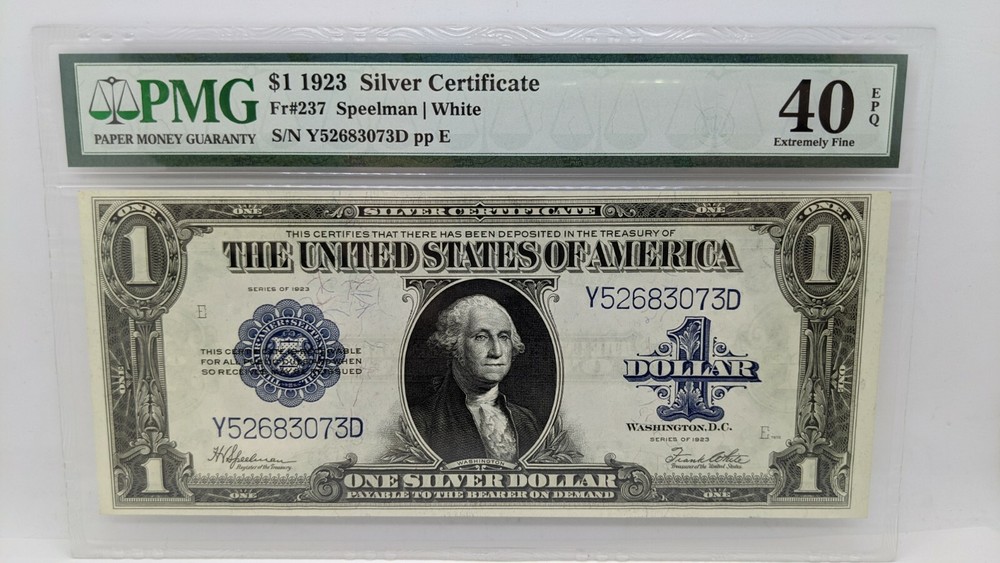 1923 $1 Silver Certificate - PMG 40 EPQ - Fr#237 - Large Size Note