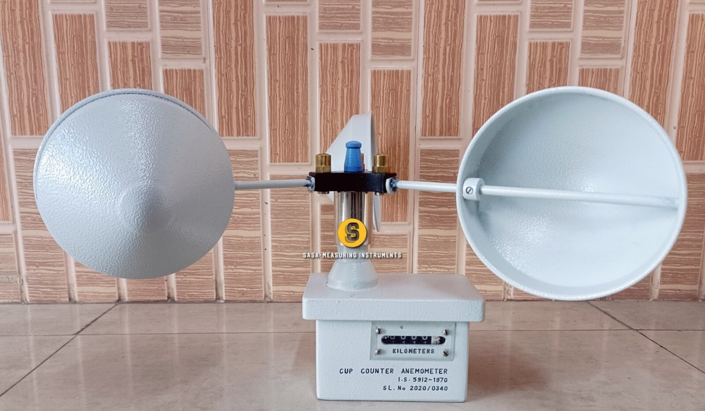 Anemometer 3 Cup Mechanical Test Meter & Wind Velocity Flow Meter Detectors ++
