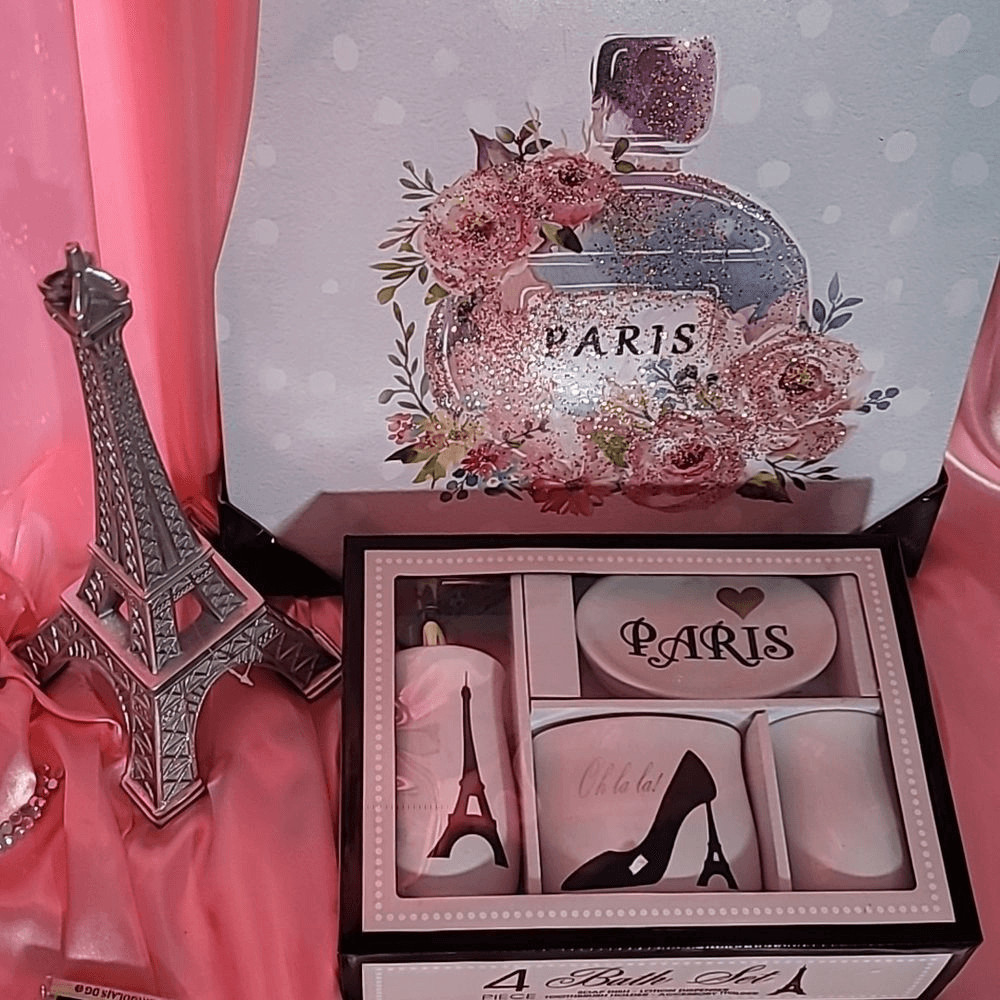 Ceramic PARIS 4 PIECE BATH SET. New in box