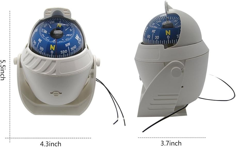 LED Light Marine Digital Compass - Adjustable Navigation for Car & Boat