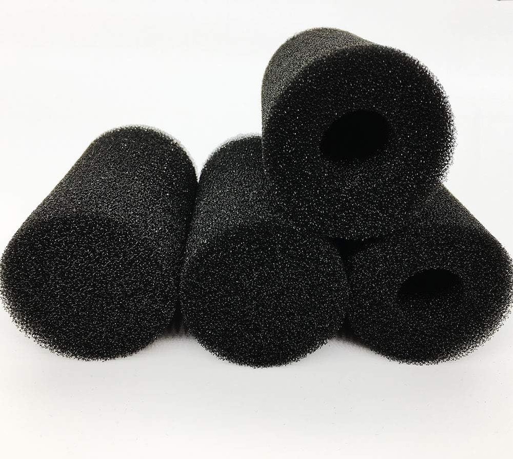 4 Black Pre-Filter Sponges for Fish Tanks - Long-Lasting Filtration Solution