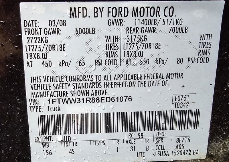 F350SD 2008 Accessory Holders 596682