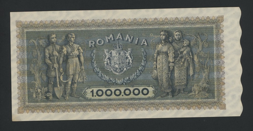 ROMANIA 1000000 LEI 1947 PICK # 60 UNC LESS.
