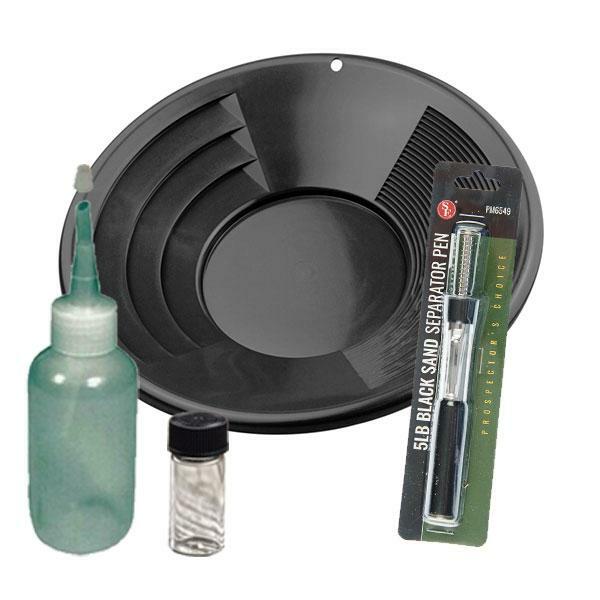 BL12 12" Black Gold Pan Panning Kit