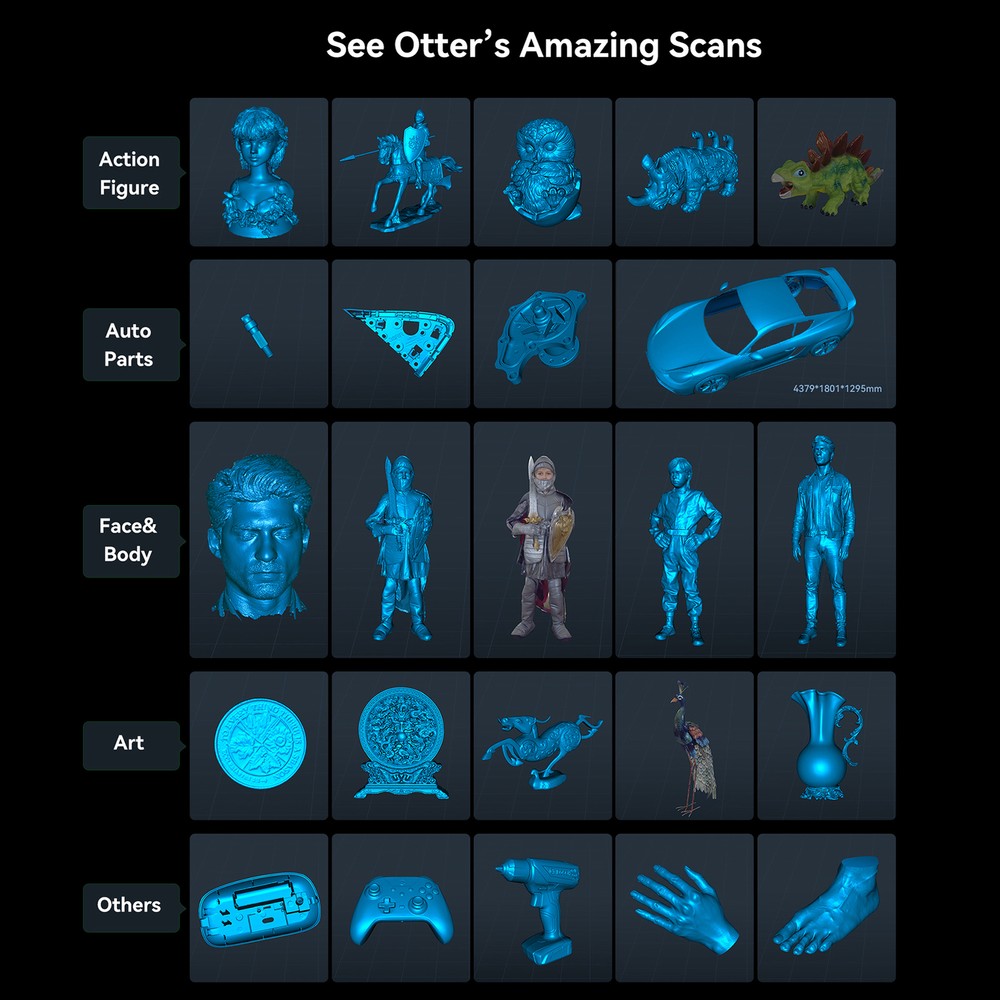 Creality CR-Scan Otter 3D Scanner 20FPS Scanning Speed 10-2000mm Range N7B2