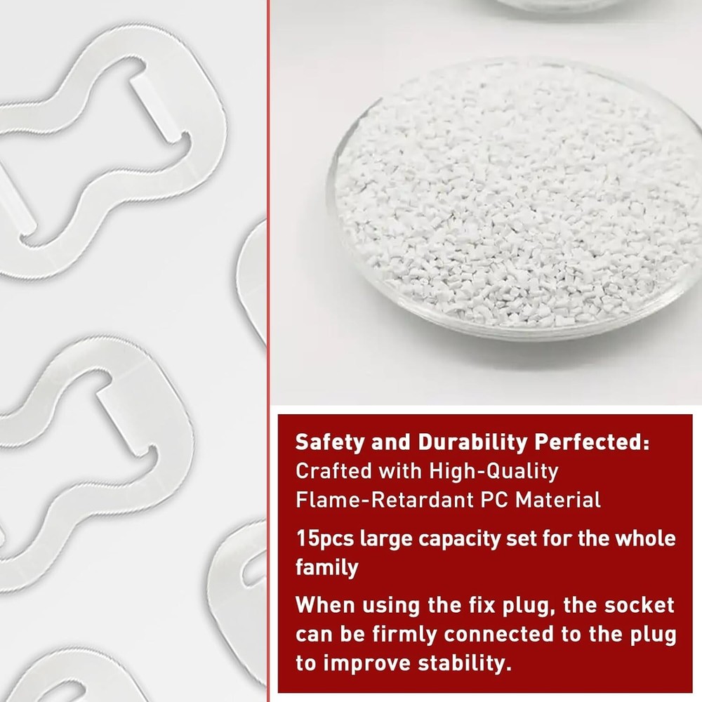 Universal 15-Pack Outlet Fix Plug - Flame-Retardant Solution for Loose Sockets